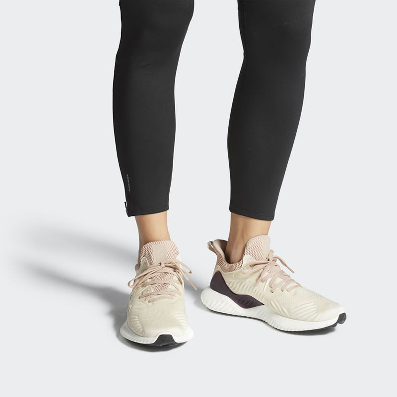 Adidas Alphabounce Womens Shoes Beyond Ecru Tint Ash Pearl DB0206 On Feet Adidas Alphabounce Womens Shoes Beyond Ecru Tint Ash Pearl DB0206 On Feet