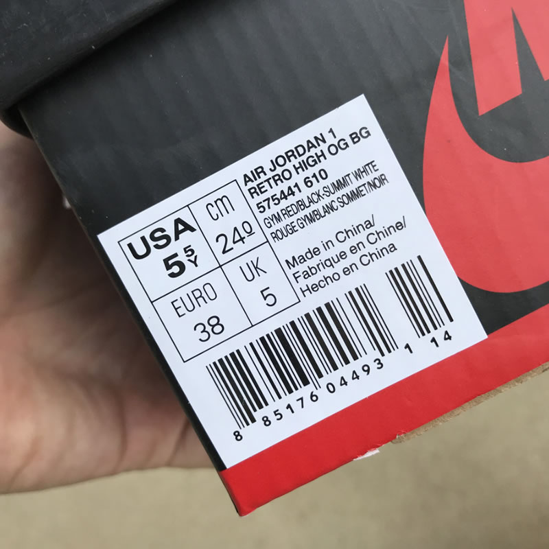 Air Jordan 1 Bred Toe Womens GS "Red And Black Jordans Shoes" 575441-610 Original Box Air Jordan 1 Bred Toe Womens GS "Red And Black Jordans Shoes" 575441-610 Original Box