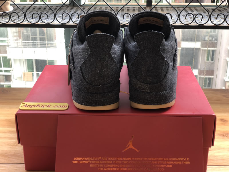 Levi's x Air Jordan 4 'Black Denim' For Sale Behind Images Levi's x Air Jordan 4 'Black Denim' For Sale Behind Images