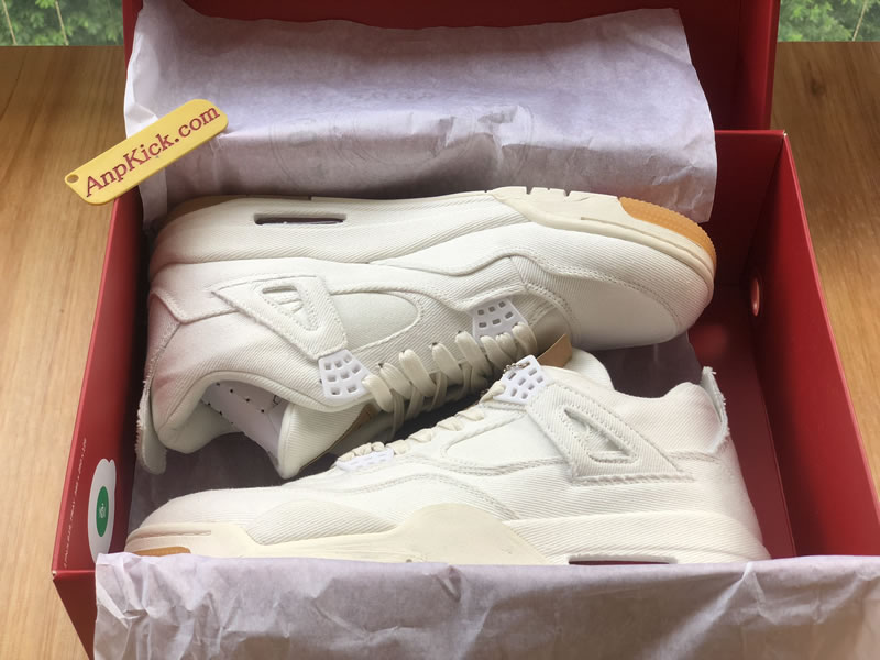 Levi's x Air Jordan 4 Retro 'White Denim' For Sale With Original Box Levi's x Air Jordan 4 Retro 'White Denim' For Sale With Original Box