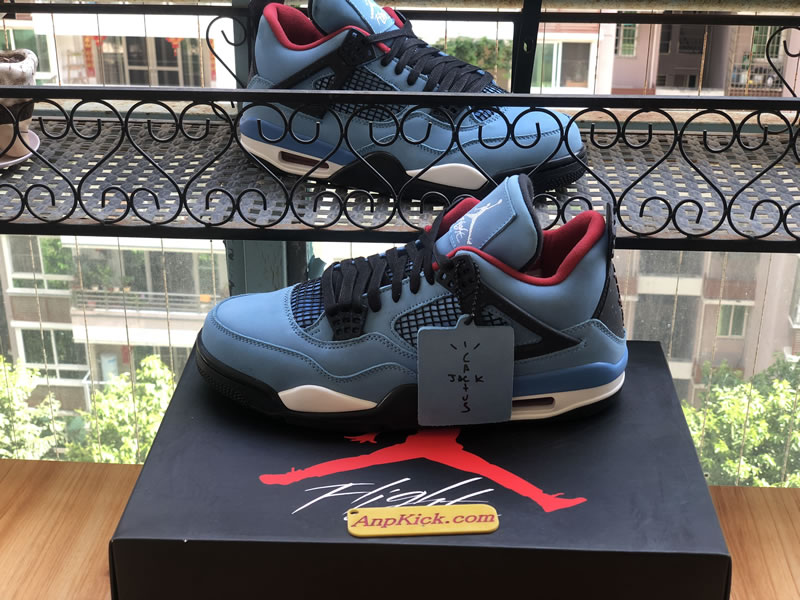 Travis Scott Cactus Jack x Air Jordan 4 'Houston Oilers' University Blue For Sale Side Image Travis Scott Cactus Jack x Air Jordan 4 'Houston Oilers' University Blue For Sale Side Image