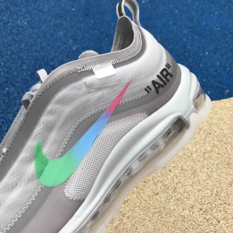 Off White Nike Air Max 97 Green Grey Mens Womens Shoes AJ4585-012 Medial Off White Nike Air Max 97 Green Grey Mens Womens Shoes AJ4585-012 Medial