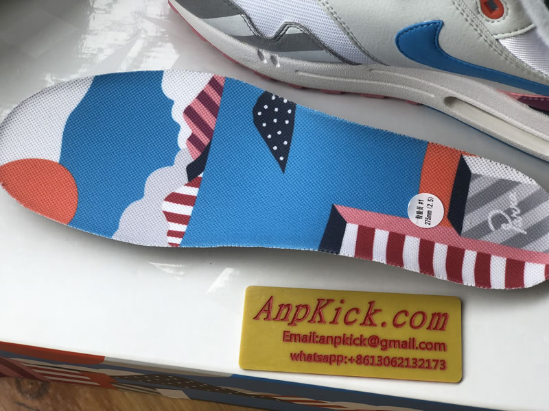 Parra x Nike Air Max 1 White Multi Color AT3057 100 Insole Parra x Nike Air Max 1 White Multi Color AT3057 100 Insole