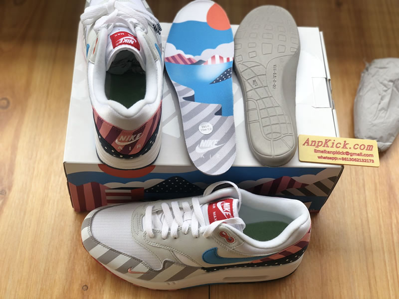 Parra x Nike Air Max 1 White Multi Color AT3057 100 Original Box Shoes Insole Parra x Nike Air Max 1 White Multi Color AT3057 100 Original Box Shoes Insole