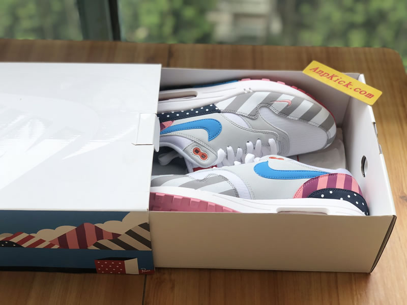 Parra x Nike Air Max 1 White Multi Color Shoes AT3057 100 In Box Image Parra x Nike Air Max 1 White Multi Color Shoes AT3057 100 In Box Image