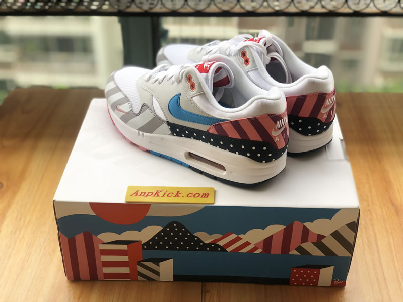 Parra x Nike Air Max 1 White Multi Color Shoes AT3057 100 Left Side Head Image Parra x Nike Air Max 1 White Multi Color Shoes AT3057 100 Left Side Head Image
