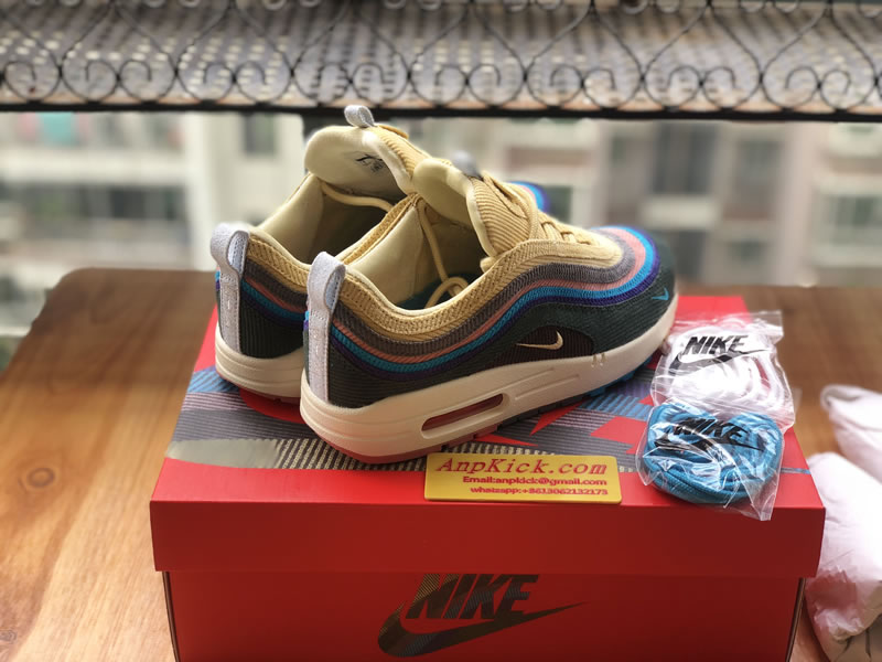 Nike Air Max 1 97 VF SW Sean Wotherspoon Shoes AJ4219-400 Right Heel Side Nike Air Max 1 97 VF SW Sean Wotherspoon Shoes AJ4219-400 Right Heel Side