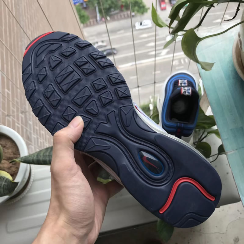Nike Air Max Plus 97 TT SE Obsidian/Blue/University Red For Sale In Hand Bottom Image Nike Air Max Plus 97 TT SE Obsidian/Blue/University Red For Sale In Hand Bottom Image